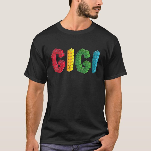 Camiseta Gigi Brick Master Builder Building Blocks Family M (Anverso)