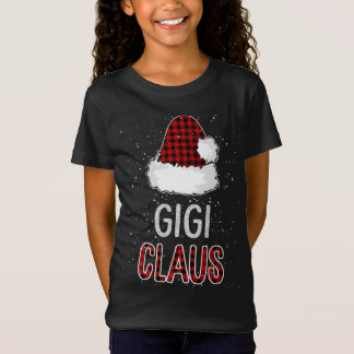 Camiseta Gigi Claus de Red Plaid - Funny de la familia a la