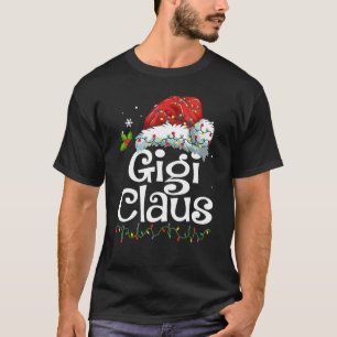 Camiseta Gigi Claus Shirt Santa Hat Rojo Buffalo Jugado Chr