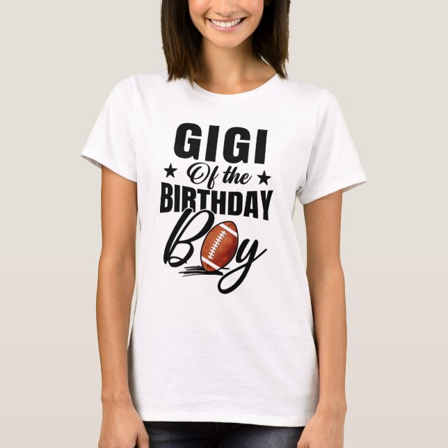 Camiseta Gigi De Birthday Football First Birthday Par (Anverso)