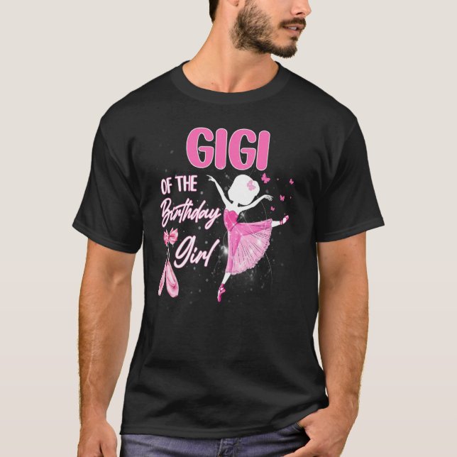 Camiseta Gigi De La Chica De Cumpleaños Ballerina Tema B De (Anverso)