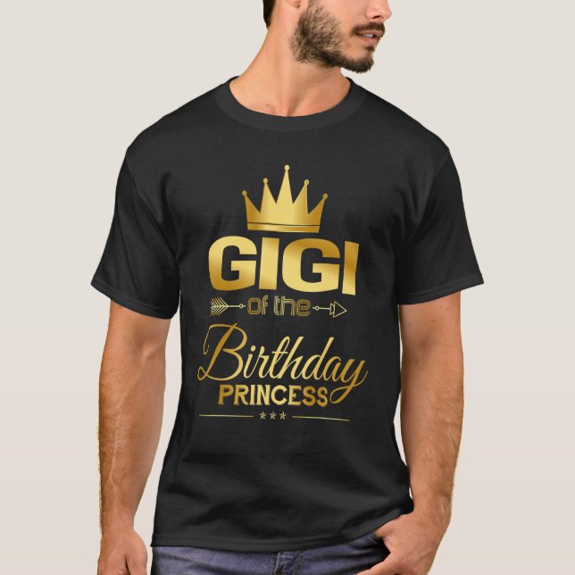 Camiseta Gigi De La Familia De La Chica De Cumpleaños Princ (Anverso)