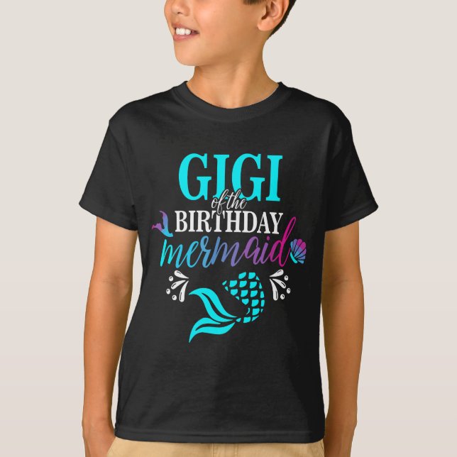 Camiseta Gigi De La Familia De La Sirenita De Cumpleaños (Anverso)