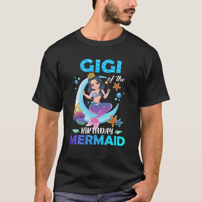 Camiseta Gigi De La Familia De La Sirenita De Cumpleaños (Anverso)