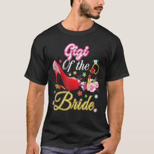 Camiseta Gigi De La Novia Feliz Boda Flor Zapato Rosa M