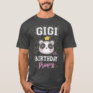 Camiseta Gigi de la princesa de cumpleaños Cute Panda Bear 