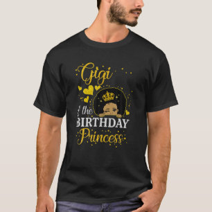 Camiseta Gigi De La Princesa De Cumpleaños Niña Afroamerica