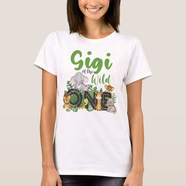 Camiseta Gigi de los animales salvajes de un Safari a juego (Anverso)