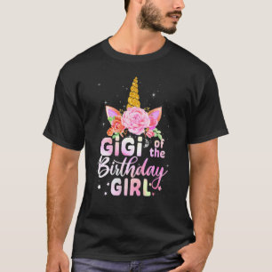Camiseta Gigi De Los Chicas De Cumpleaños Cute Gig Floral D
