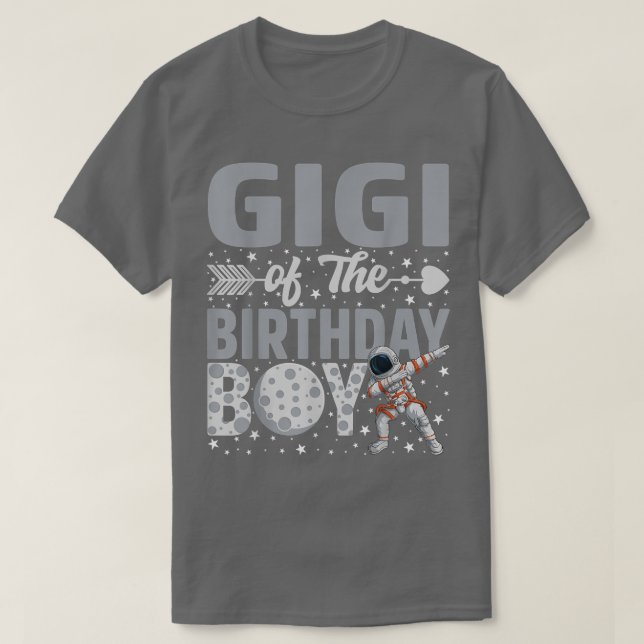 Camiseta Gigi Del Astronauta De Cumpleaños Tema Espacial Bd (Diseño del anverso)