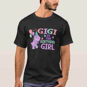Camiseta Gigi Del Chica De Cumpleaños Saurus Rex Dinosaur P