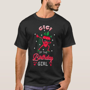 Camiseta Gigi Del Cumpleaños Chica Strawberry Dabbing Bday