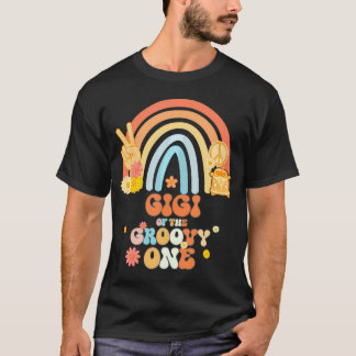 Camiseta Gigi Del Groovy One Rainbow Boho Birthday Party
