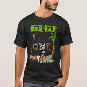 Camiseta Gigi Del Salvaje Un Zoológico Tema Primer Fiesta d