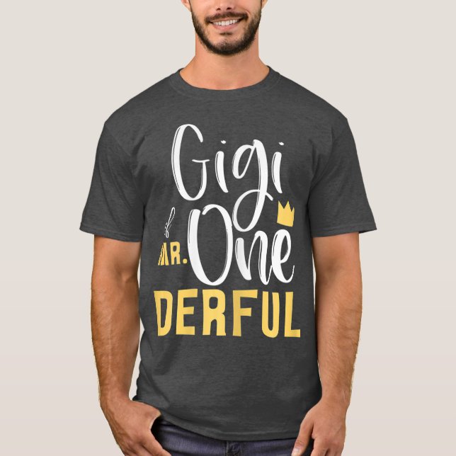 Camiseta Gigi del Sr. OneMaravilloso Primer Cumpleaños Prim (Anverso)