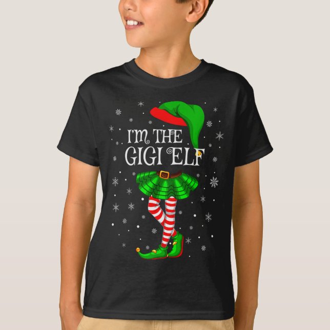 Camiseta Gigi Elf Christmas Matching Family Women Girls Elf (Anverso)