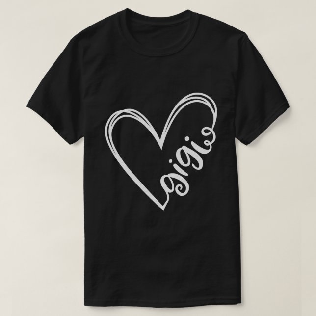 Camiseta Gigi Heart Abuelas Mujeres Para Madres Navidades D (Diseño del anverso)