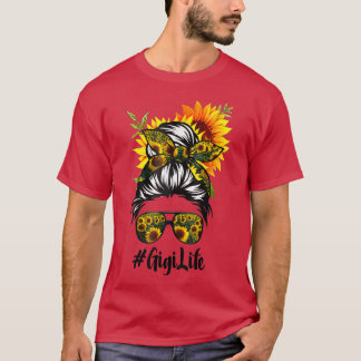 Camiseta Gigi Life Messy Hair Bun Sunflower Madres D