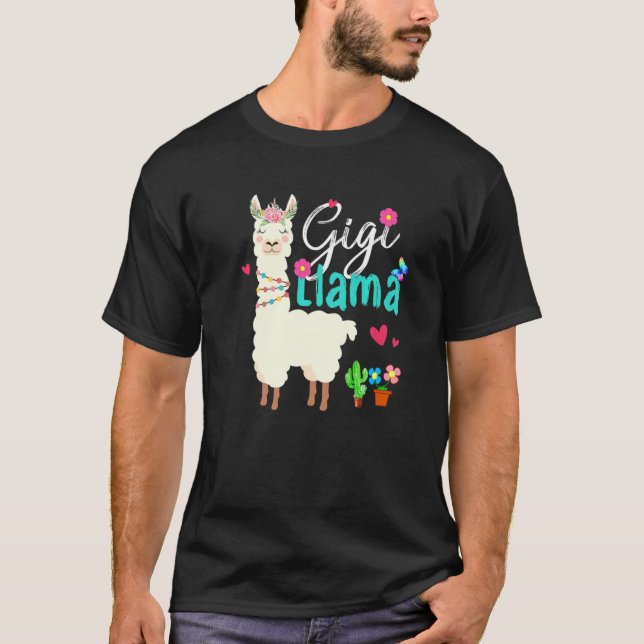 Camiseta Gigi Llama Día de la Madre Día de la Abuela Cumple (Anverso)
