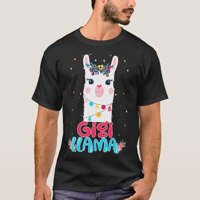 Camiseta Gigi Llama Día de la Madre Día de las mujeres Gigi (Anverso)