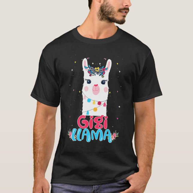 Camiseta Gigi Llama Día de la Madre Día de las mujeres Gigi (Anverso)