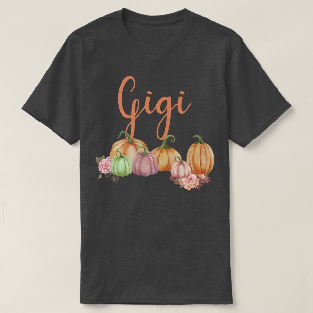 Camiseta Gigi of Little Pumpkin First Birthday Autumn Pumpk (Diseño del anverso)