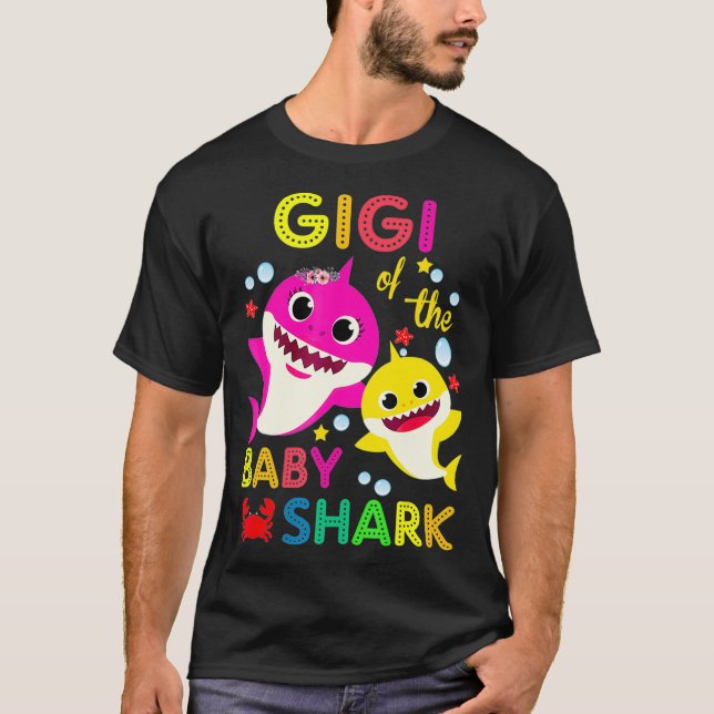 Camiseta Gigi Of The Baby Shark Birthday Gigi Shark _2  (Anverso)
