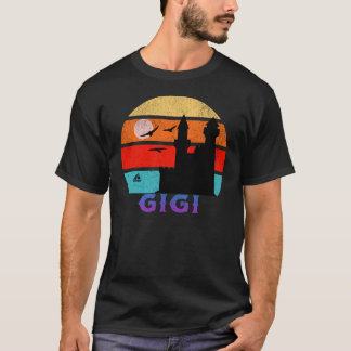 Camiseta Gigi Retro Sunset Ocean Grandfather