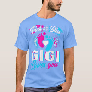 Camiseta Gigi Rosa O Azul Te Ama El Género Revelar El Par D