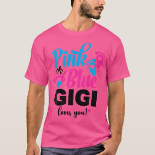 Camiseta Gigi Rosa O Azul Te Ama Género Revelar Bebé Ann
