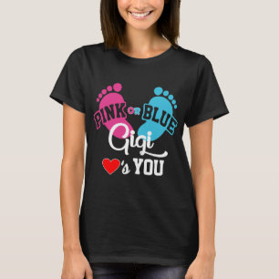 Camiseta Gigi rosado o azul le ama que el género revela