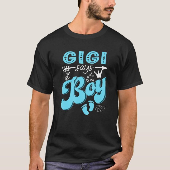 Camiseta Gigi Says Boy Keeper Of The Gender Reveal Party (Anverso)