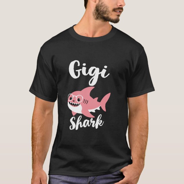 Camiseta Gigi Tiburón Día de la Madre Abuela Funny (Anverso)