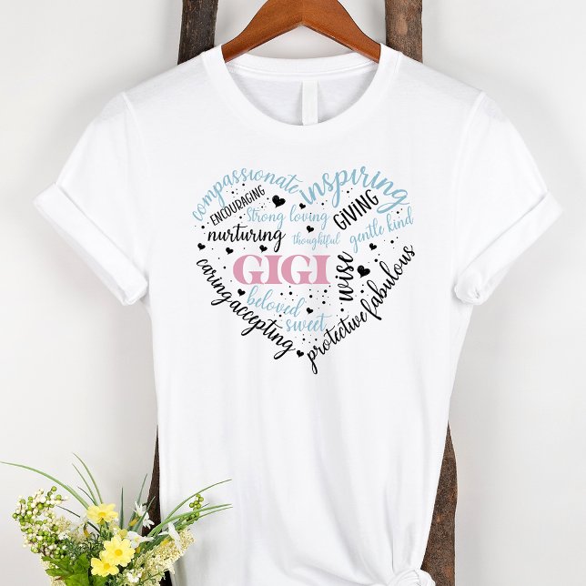 Camiseta Gigi Word Cloud Pink Hearma Grandma (Subido por el creador)