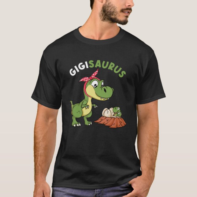 Camiseta Gigisaurus Cute Gigi 4 Kids Dinosaur rex Mother s  (Anverso)