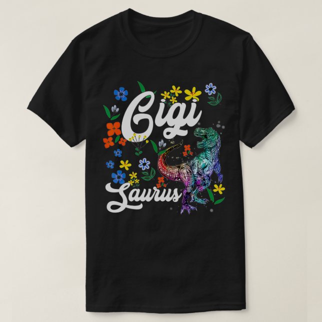 Camiseta Gigisaurus Gigi Dinosaur TRe Flor (Diseño del anverso)