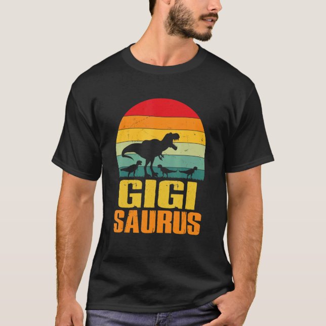 Camiseta Gigisaurus Rex Dinosaur Gigi Saurus Family Matchin (Anverso)