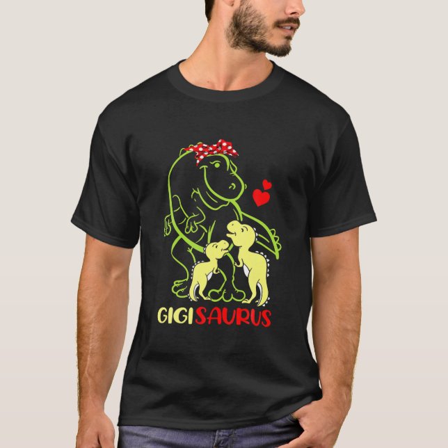 Camiseta Gigisaurus T Rex Dinosaur Gigi Saurus Familia Muje (Anverso)