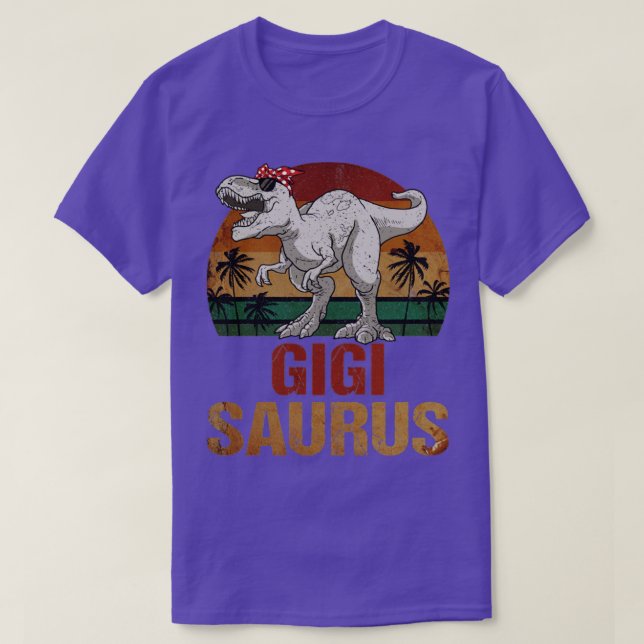 Camiseta Gigisaurus T Rex Dinosaur Gigi Saurus Vintage (Diseño del anverso)