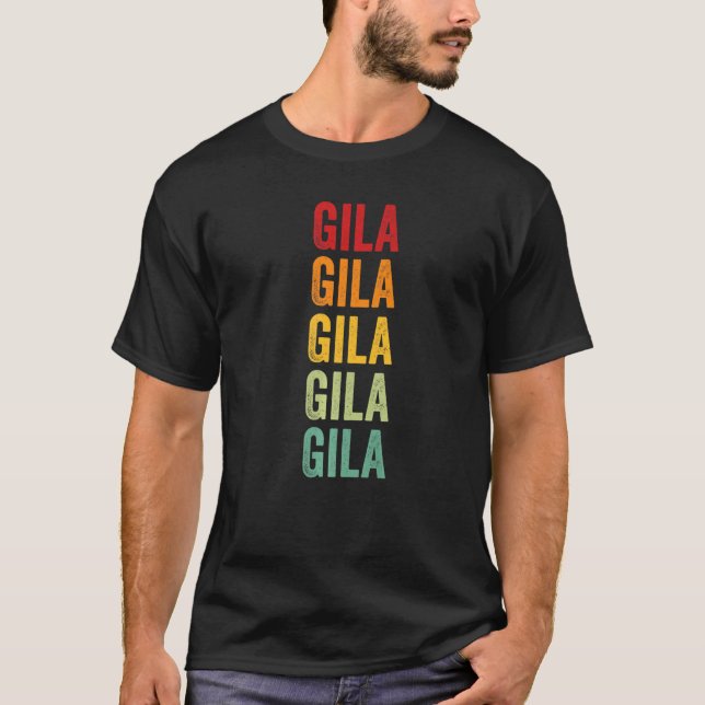 Camiseta Gila County Arizona Rainbow Text (Anverso)