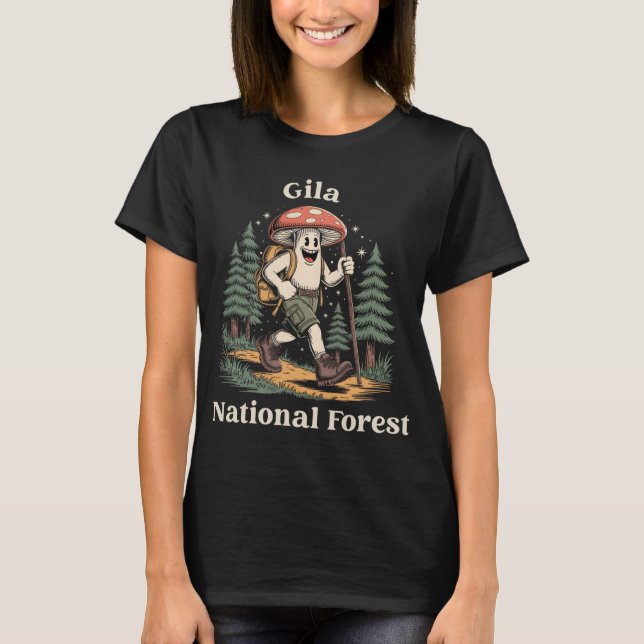 Camiseta Gila National Forest New Mexico Hiking Mushroom Va (Anverso)
