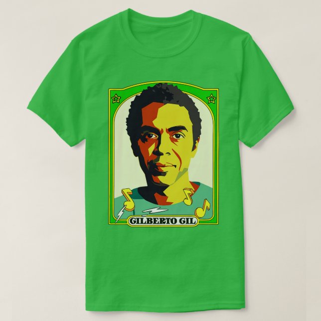 Camiseta Gilberto Gil Retro Original Diseño De Arte De Vent (Diseño del anverso)