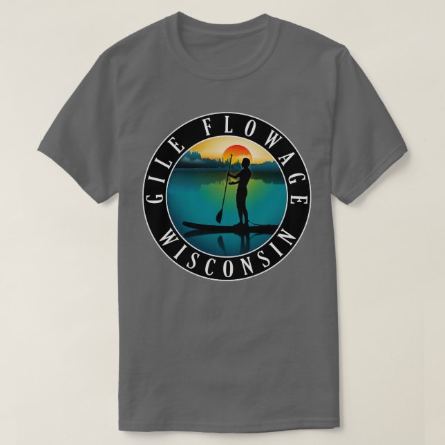 Camiseta Gile Flowage Wisconsin Paddleboard (Diseño del anverso)