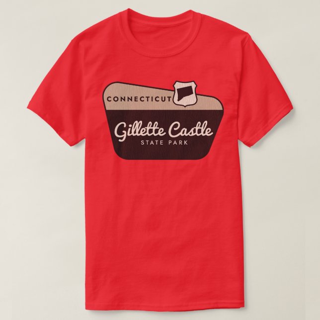 Camiseta Gillette Castle State Park Connecticut Welcome Sig (Diseño del anverso)