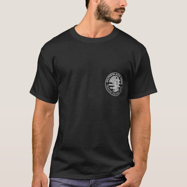 Camiseta Gilpin para hombre/camisa negra del GOLPE VIOLENTO (Anverso)