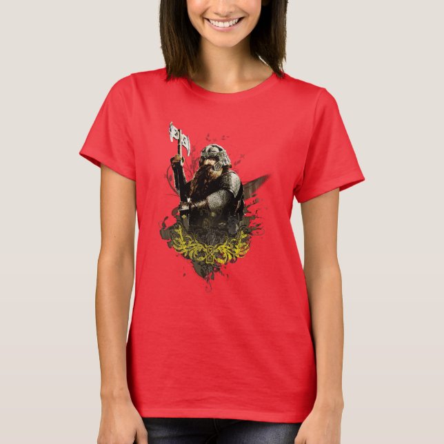 Camiseta GIMLI™ Con Collage De Vectores Ax (Anverso)