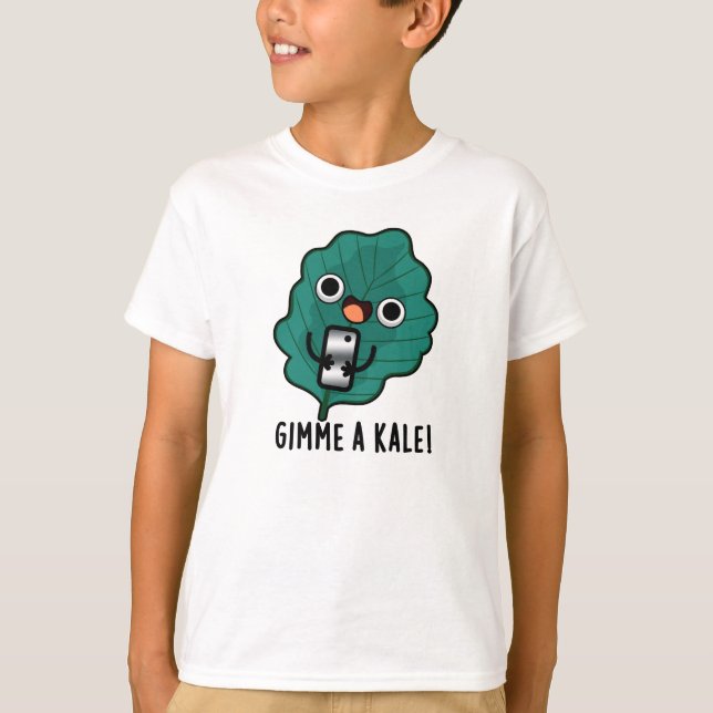 Camiseta Gimme A Kale Funny Veggie Pun (Anverso)