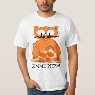 Camiseta ¡GIMME PIZZA! Señor Gato con Pepperoni Pizza Slice