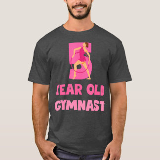 Camiseta Gimnasia 5 Regalo de cumpleaños para Chicas 5 años