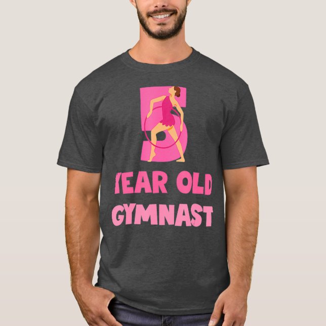 Camiseta Gimnasia 5 Regalo de cumpleaños para Chicas 5 años (Anverso)